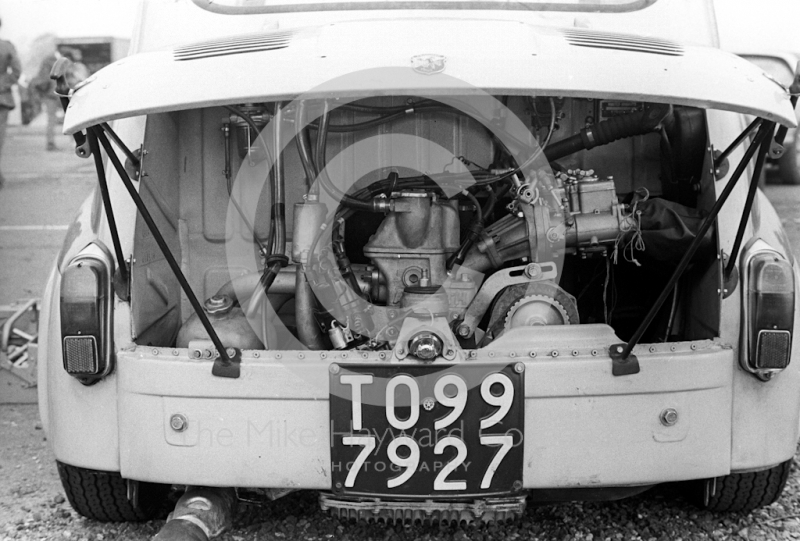 Toine Hezemans'&nbsp;Fiat Abarth 1000 Berlina engine (TO997927), Thruxton Easter Monday meeting 1968.
