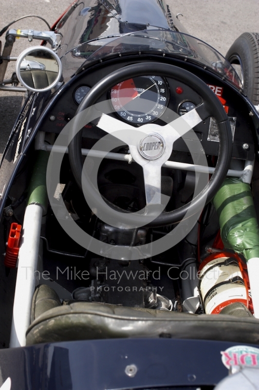 Cooper cockpit, Oulton Park Gold Cup meeting, 2002.