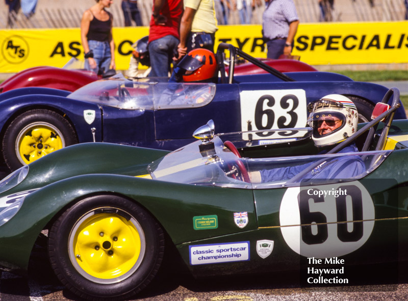 Chris Alford, Lotus 23, Mark Hales, Attila Chevrolet, Classic Sportscar Championship, Donington, August, 1983
