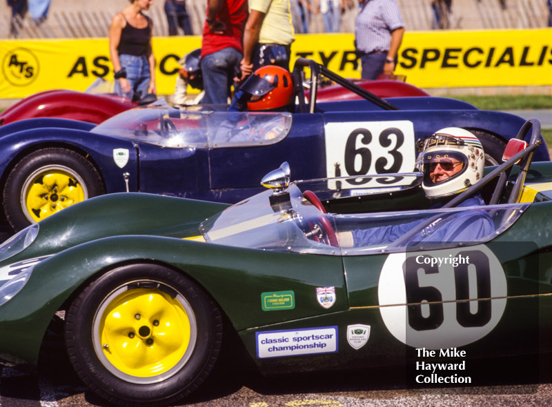 Chris Alford, Lotus 23, Mark Hales, Attila Chevrolet, Classic Sportscar Championship, Donington, August, 1983
