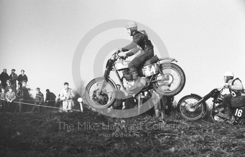 Airborne at Malinslee, motorcycle scramble at Spout Farm, Malinslee, Telford, Shropshire between 1962-1965