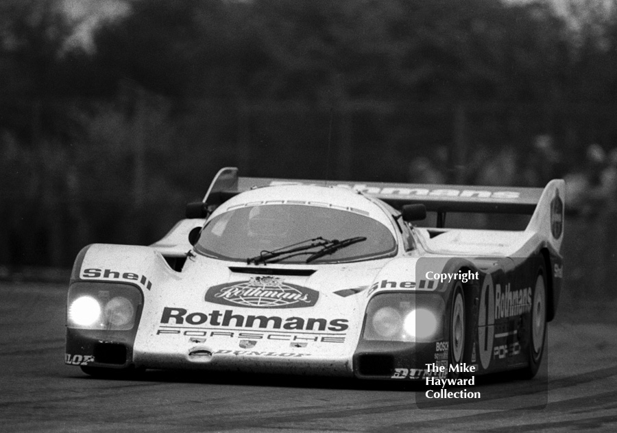 Winner Jochen Mass/Jacky Ickx, Rothmans Porsche 956, World Endurance Championship, 1985&nbsp;Grand Prix International 1000km meeting, Silverstone.
