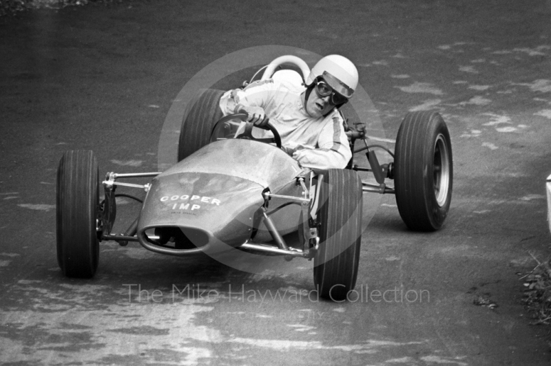 R Willoughby, Cooper Imp, 37th National Open meeting, Prescott Hill Climb, 1969. 