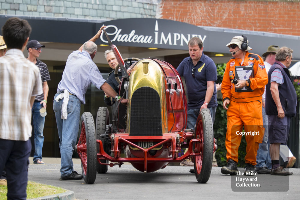 The Beast of Turin, Fiat S76, driven by Duncan Pittaway, Chateau Impney Hill Climb 2015.
