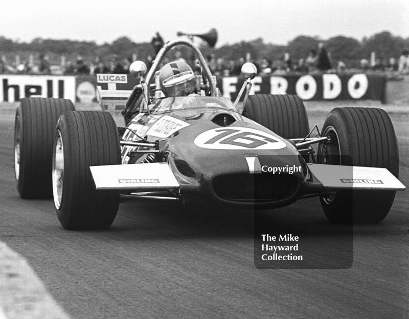 Piers Courage, Frank Williams Brabham BT26, Silverstone, 1969 British Grand Prix.
