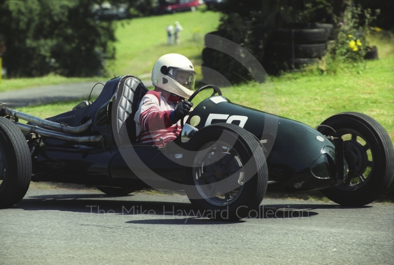 Jane Cross, Cooper Mk 7, Hagley and District Light Car Club meeting, Loton Park Hill Climb, July 2000.