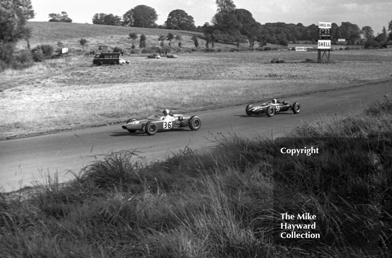Jackie Stewart, Cooper T72, Chris Irwin, Merlyn Mk 7, Oulton Park Gold Cup, 1964.
