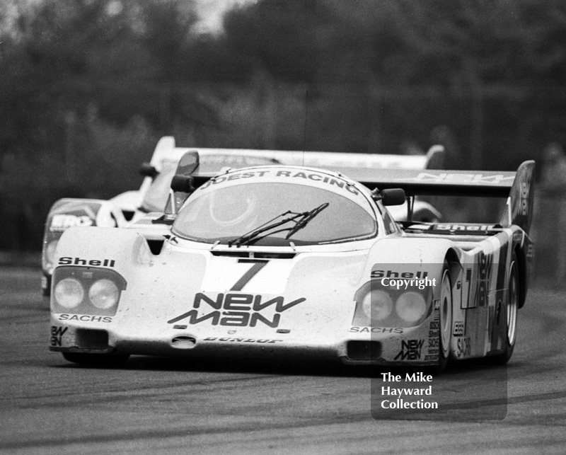 Klaus Ludwig/Paolo Barilla, New Man-Joest Racing Porsche 956, World Endurance Championship, 1985&nbsp;Grand Prix International 1000km meeting, Silverstone.
