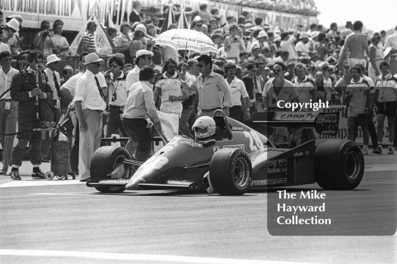 Rene Arnoux, Ferrari 126C3, Silverstone, 1983&nbsp;British Grand Prix.
