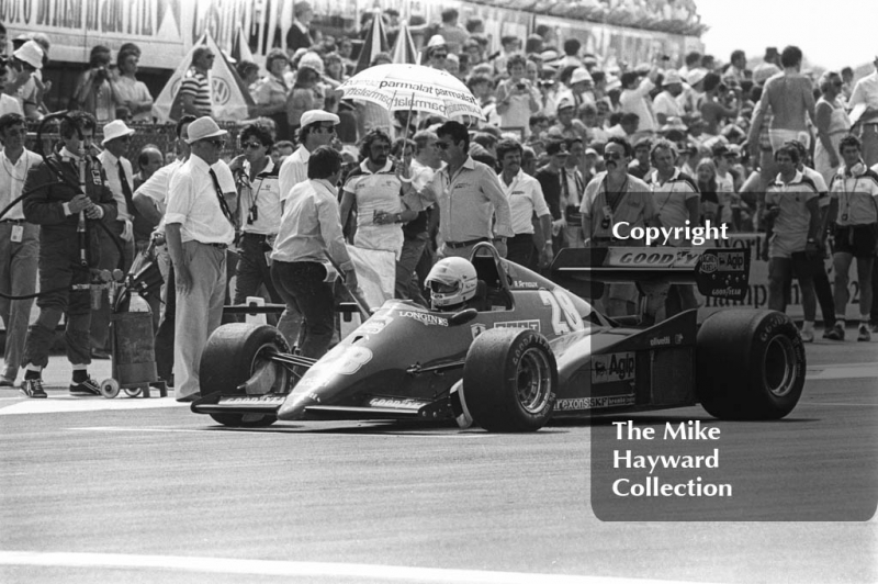 Rene Arnoux, Ferrari 126C3, Silverstone, 1983&nbsp;British Grand Prix.
