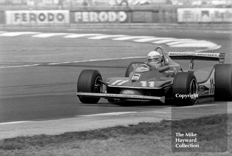 Jody Scheckter, Ferrari 312, Silverstone, 1979 British Grand Prix.
