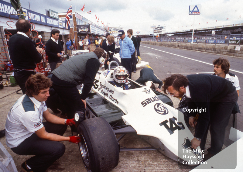 Alan Jones, Williams FW07C, Silverstone, 1981 British Grand Prix.
