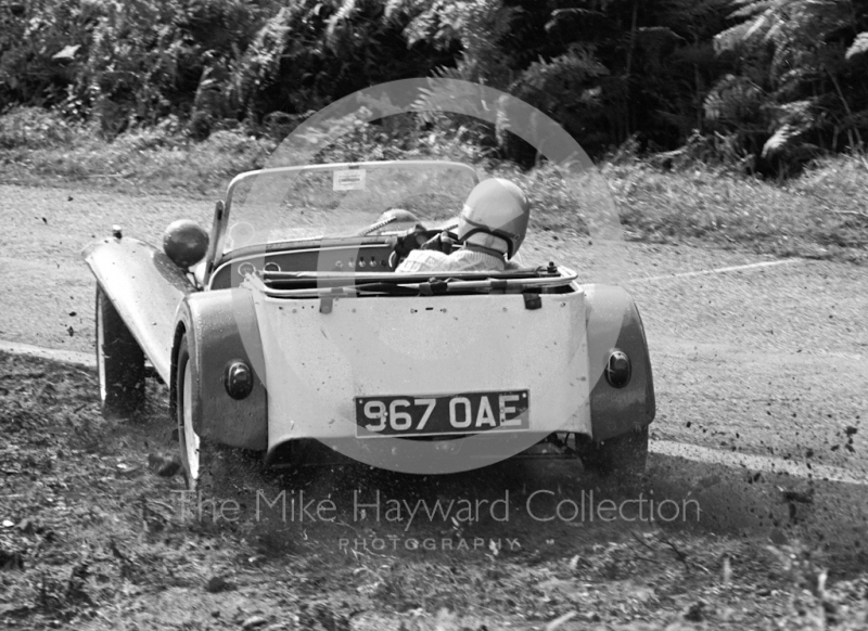 Ken Pearce, Lotus 7, 967 OAE, Loton Park Hill Climb, September 1968.