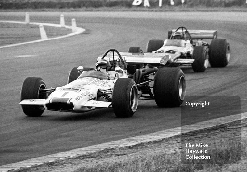 Peter Gethin, Sid Taylor McLaren M10B Chevrolet, and Graham McRae, McLaren M10B, Silverstone, McLaren M10B Chevrolet, 1970 Martini International Trophy.
