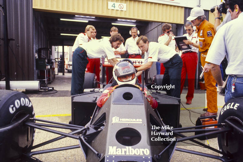 Stefan Johansson, Marlboro McLaren-TAG MP4, British Grand Prix, Silverstone, 1987.
