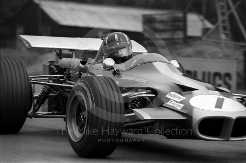 Graham Hill, Roy Winkelmann Lotus 59B, Oulton Park Gold Cup 1969.
