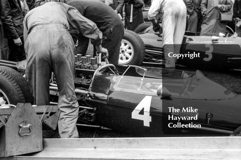 Bowmaker Racing Team Lola Mk 4's in the paddock, 1962 Gold Cup, Oulton Park.
