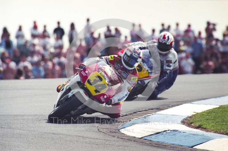 Kevin Schwantz, Team Lucky Strike Suzuki, Donington Park, British Grand Prix 1991.