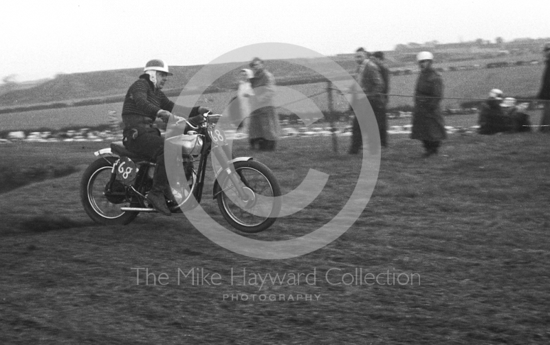 Solo rider, motorcycle scramble at Spout Farm, Malinslee, Telford, Shropshire between 1962-1965