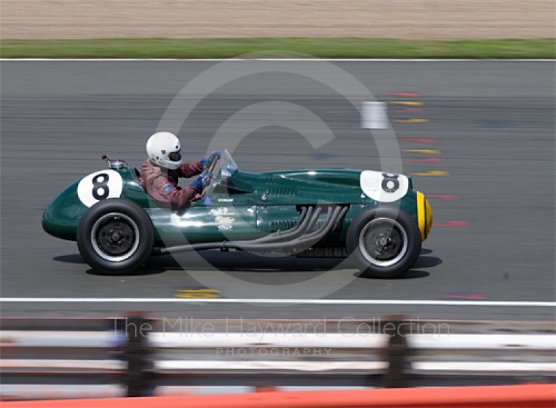 Brian Horwood, 1952 Cooper Bristol Mk IV, in the paddock prior to the HGPCA pre-1966 Grand Prix Cars Race, Silverstone Classic 2009.