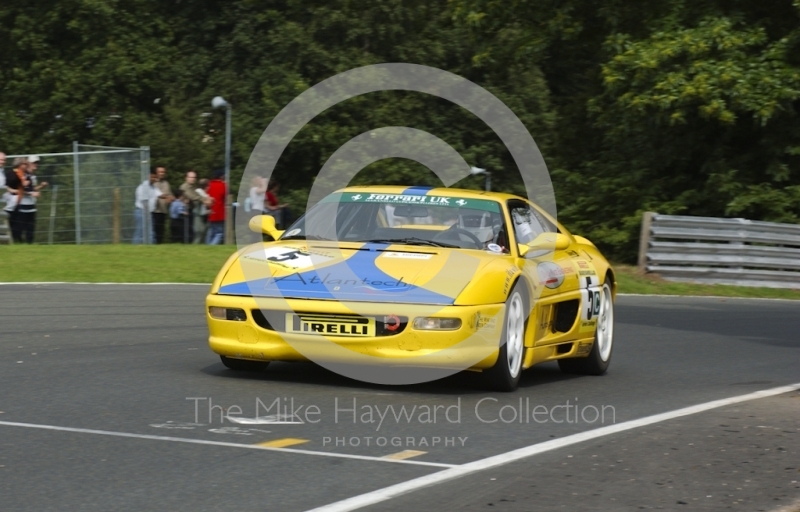 Leslie Charneca driving a Ferrari F355, Oulton Park, during the Pirelli Ferrari Maranello Challenge, August 2001.
