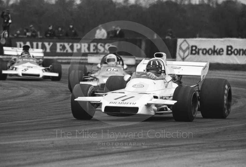 Graham Hill, MRD Brabham BT37, Silverstone, International Trophy 1972.
