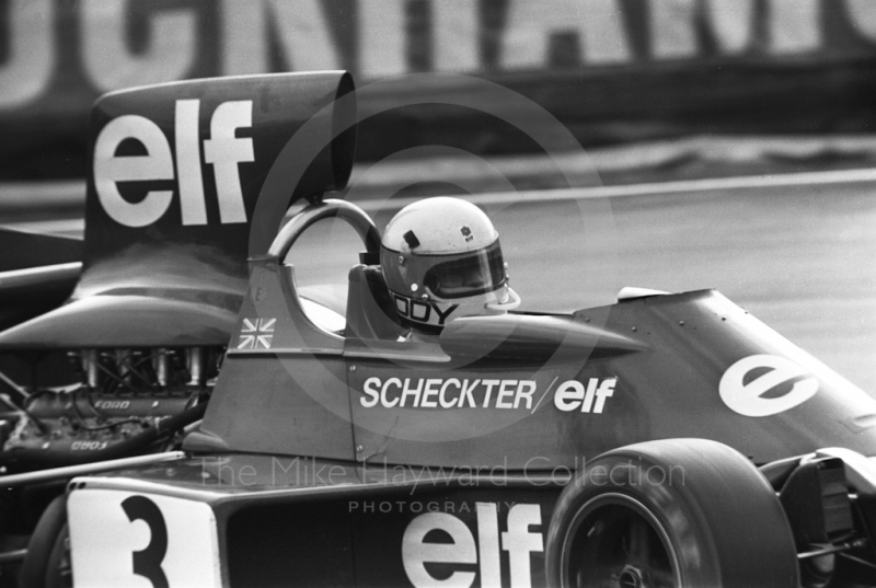 Jody Scheckter, Tyrrell 007, Brands Hatch, Race of Champions 1975.
