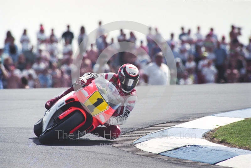 Wayne Rainey, Marlboro Team Roberts Yamaha, Donington Park, British Grand Prix 1991.