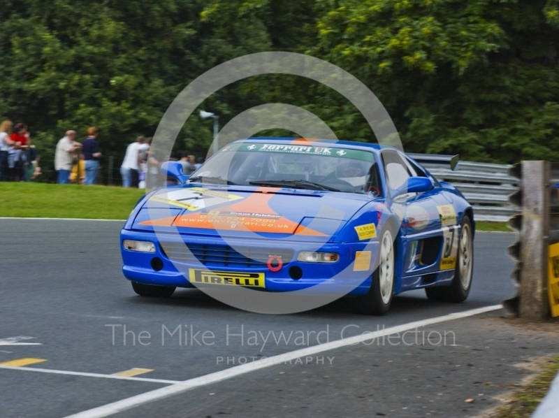 Robin Ward in a Ferrari F355 at Oulton Park during the Pirelli Ferrari Maranello Challenge, August 2012.
