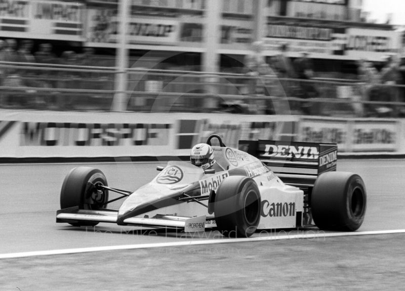 Nigel Mansell, Williams FW10, Silverstone, British Grand Prix 1985.
