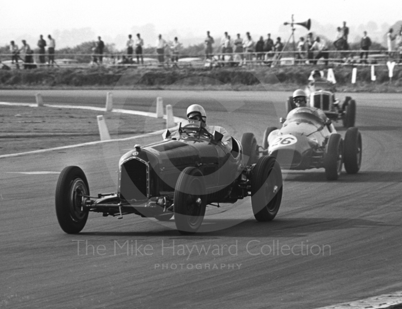 Peter Waller, Alfa Romeo P3, and Ian Sievwright, Ferrari 625,  AMOC Historic Race, Martini Trophy meeting, Silverstone, 1970