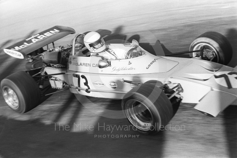 Jody Scheckter, McLaren M21, Mallory Park, Formula 2, 1972.
