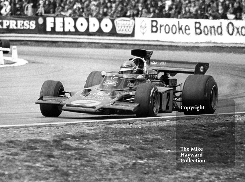 Ronnie Peterson, JPS Lotus 72E, Silverstone, International Trophy 1973.
