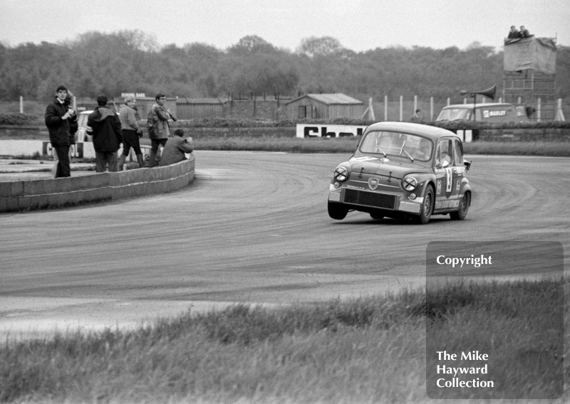 Rein Zwolsman, Fiat Abarth 1000, Silverstone, 1969 Martini Trophy meeting.
