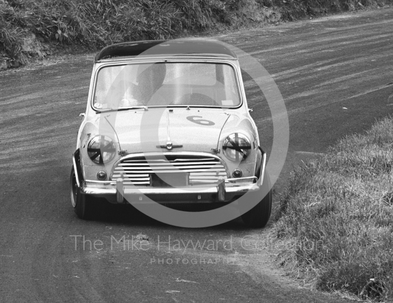 J Francis, Mini Cooper S, Shelsley Walsh Hill Climb June 1967.