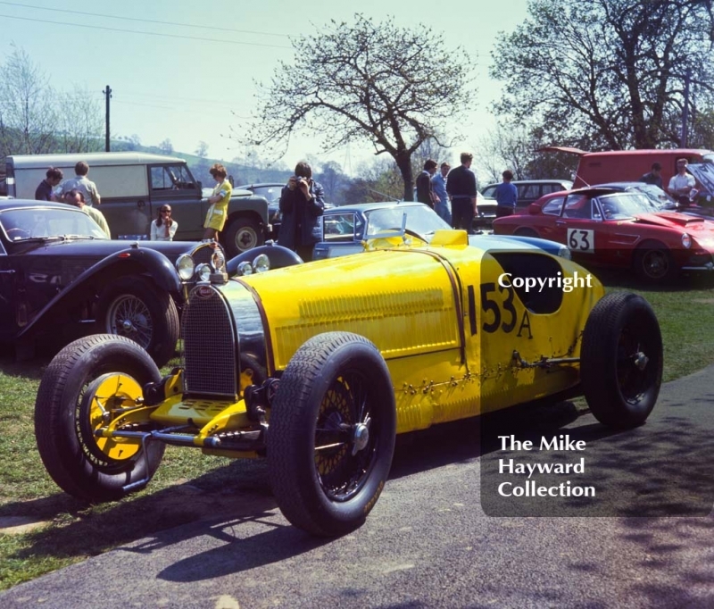 Bugatti T35B of Isobel Robinson, 39th National Open meeting, Prescott Hill Climb, 1970.