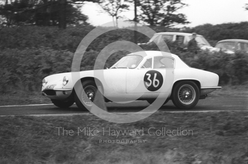 L Bradford, Lotus Elite, Loton Park hill climb, 1964. 