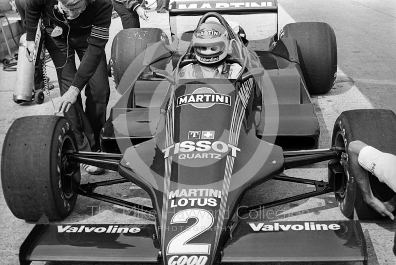 Carlos Reutemann, Martini Lotus 79, Silverstone, British Grand Prix 1979.
