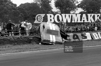 Mike Moore, David Howe's Racing Ford Falcon, Silverstone, British Grand Prix meeting 1969.
