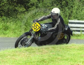 Alan Morgan, 498 Norton Inter, Hagley and District Light Car Club meeting, Loton Park Hill Climb, July 2000.