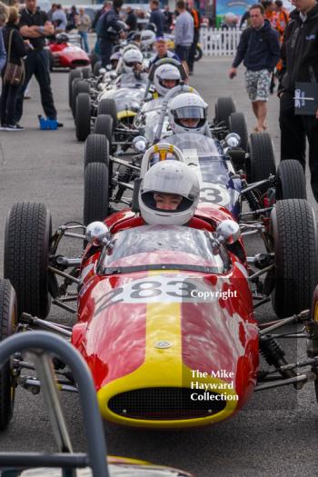 Arlette Mueller, Lotus 22, Formula Junior, 2016 Silverstone Classic.
