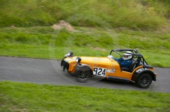 Rebecca Boston, Catarham seven, Hagley and District Light Car Club meeting, Loton Park Hill Climb, August 2012. 