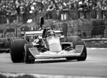 Jacky Ickx, Wolf Williams Ford FW05, heading for third place at the Race of Champions, Brands Hatch, 1976.
