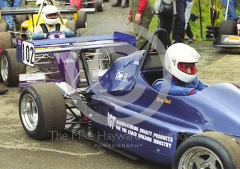 Gary Hill, OMS SF98, in the paddock at Loton Park Hill Climb, April 2000.