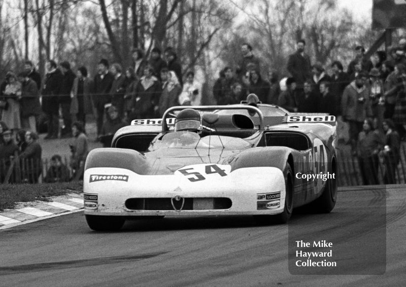 De Adamich/Henri Pescarolo, Autodelta Alfa Romeo T71, Brands Hatch, BOAC 1000k 1971.
