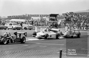 Calvin Fish, Ralt RT3, Davy Jones, Ralt RT3, Allen Berg, Ralt RT3, round 13 of the 1983 British Formula 3 Championship, support race for the British Grand Prix.