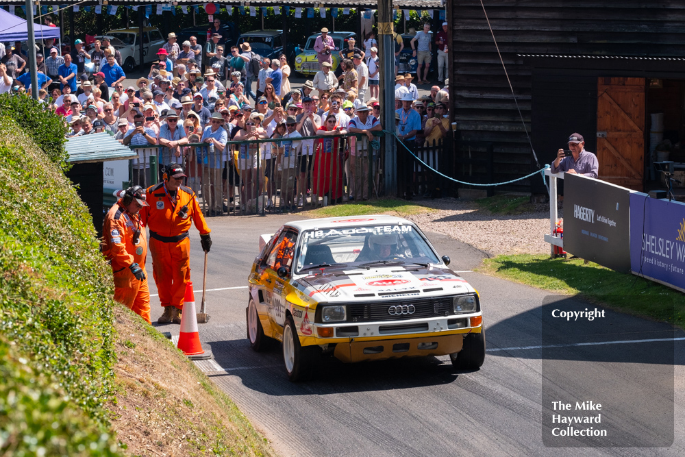 Audi Quattro at the start, Shelsley Walsh Classic Nostalgia, 16th July 2022.