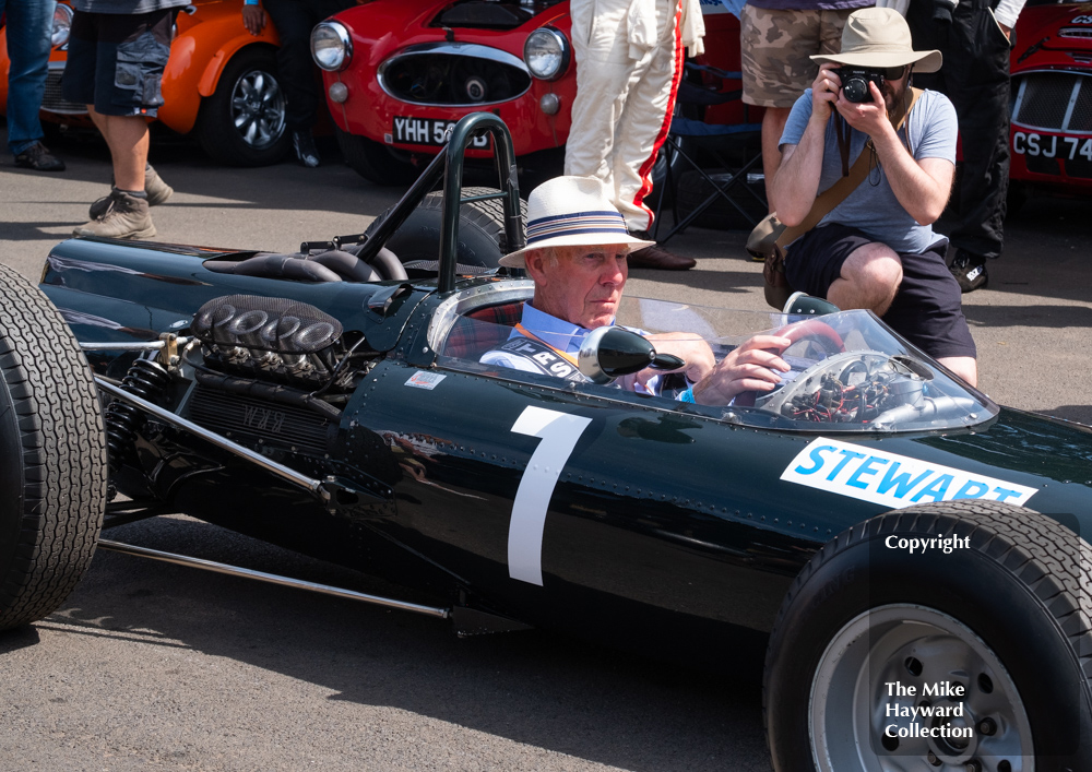 Richard Attwood in the paddock, Shelsley Walsh Classic Nostalgia, 16th July 2022.