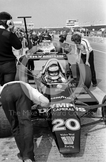 Keke Rosberg, Olympus Cameras Wolf WR7, Silverstone, British Grand Prix 1979.
