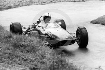 Brian Eccles, Brabham Oldsmobile, Newton Oil Trophy Meeting, Prescott Hill Climb, September 1967. 